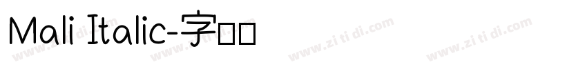 Mali Italic字体转换